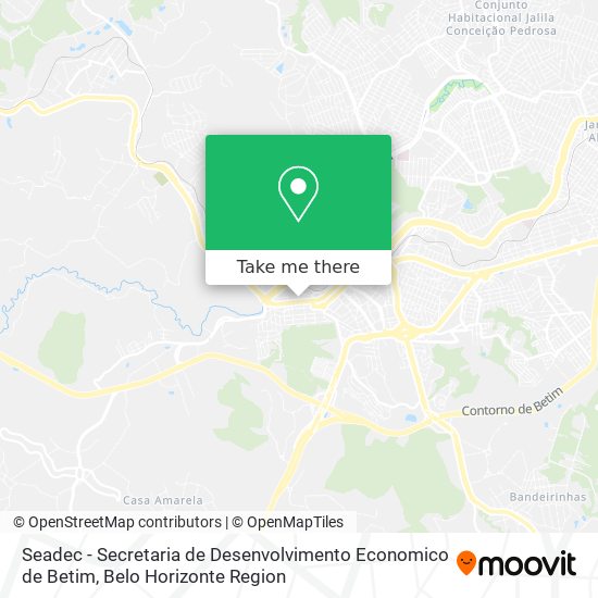 Seadec - Secretaria de Desenvolvimento Economico de Betim map