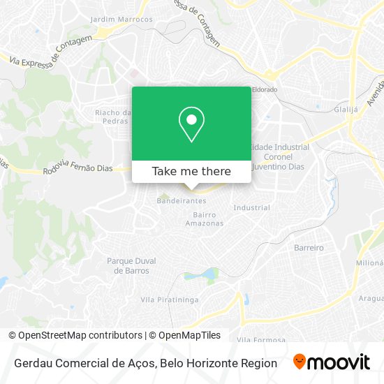 Gerdau Comercial de Aços map