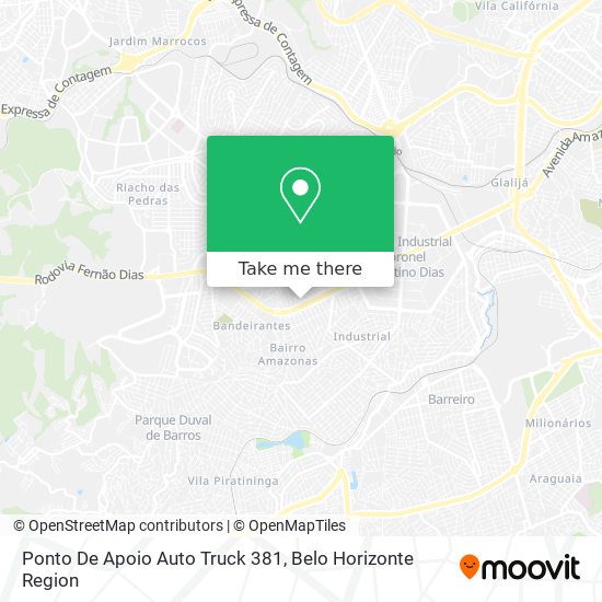 Ponto De Apoio Auto Truck 381 map