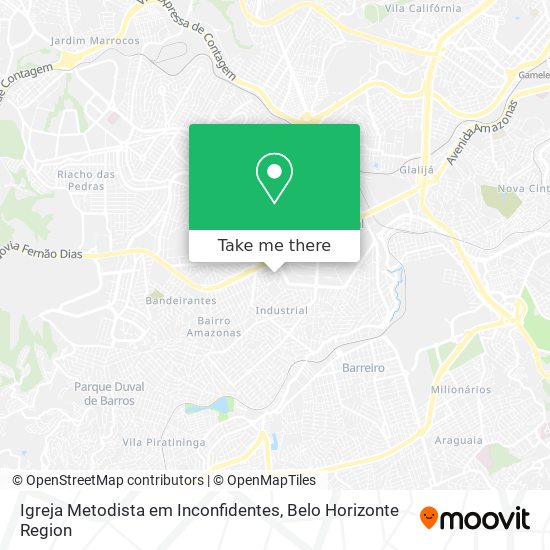 Igreja Metodista em Inconfidentes map