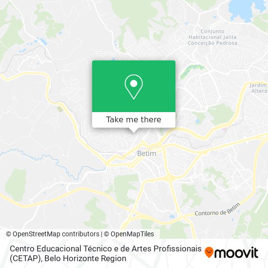 Centro Educacional Técnico e de Artes Profissionais (CETAP) map