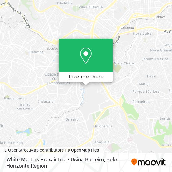 White Martins Praxair Inc. - Usina Barreiro map