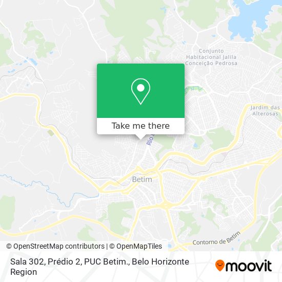 Sala 302, Prédio 2, PUC Betim. map