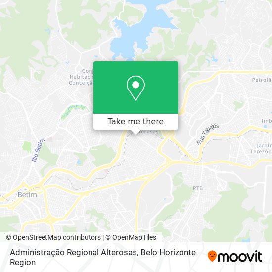 Administração Regional Alterosas map