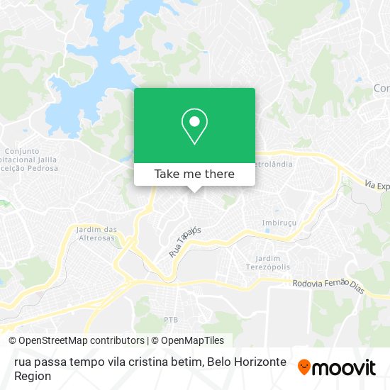 rua passa tempo vila cristina betim map