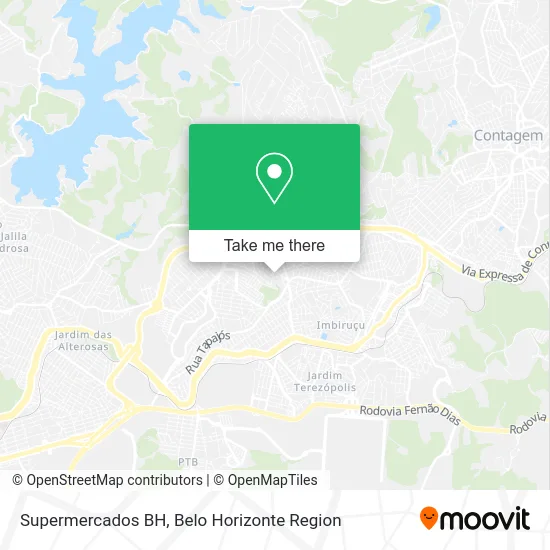 Supermercados BH map