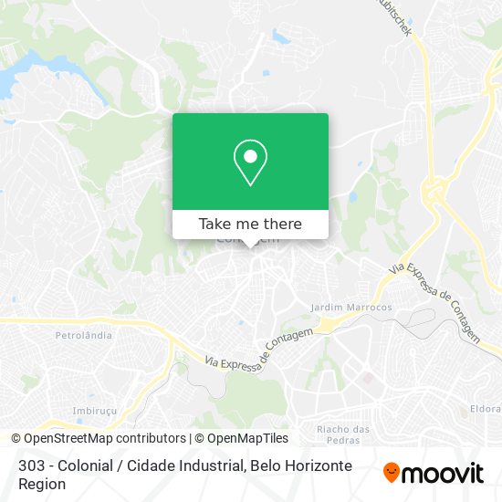303 - Colonial / Cidade Industrial map