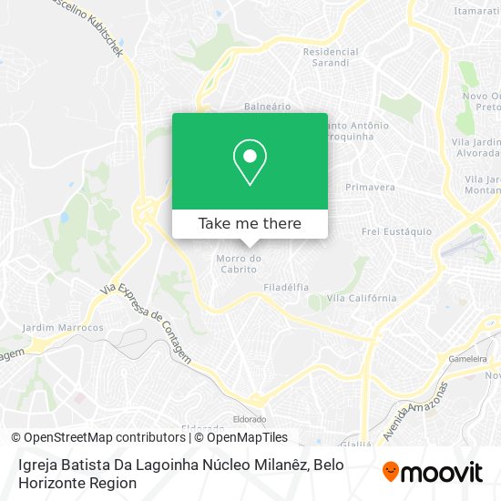 Igreja Batista Da Lagoinha Núcleo Milanêz map