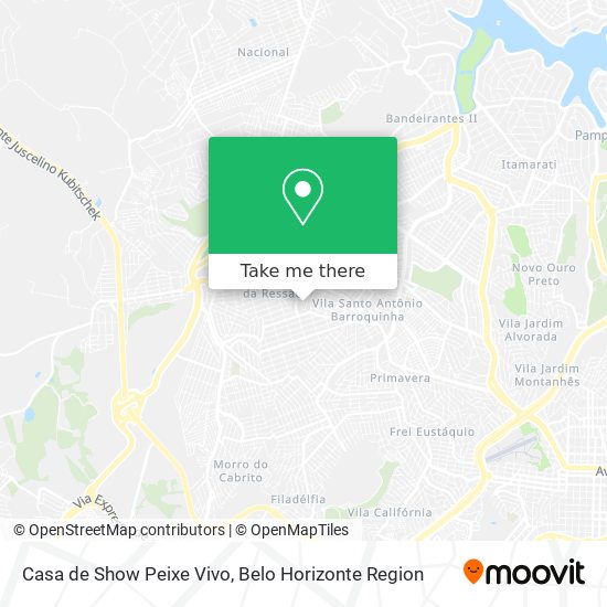 Casa de Show Peixe Vivo map