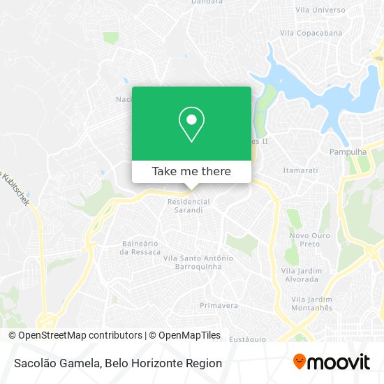 Sacolão Gamela map