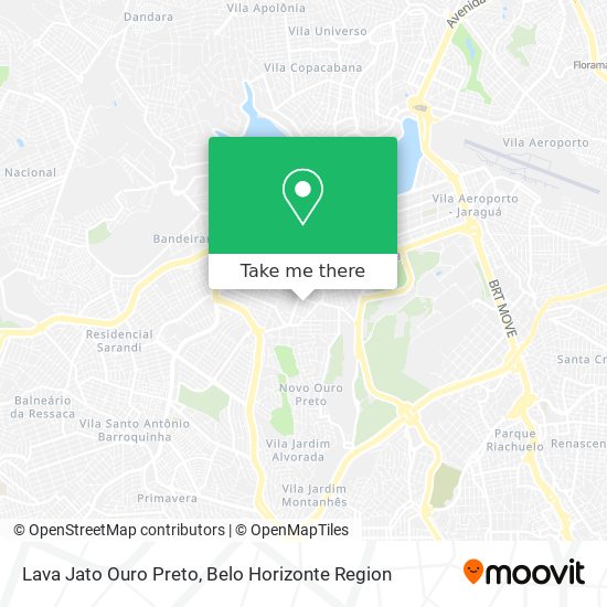 Lava Jato Ouro Preto map