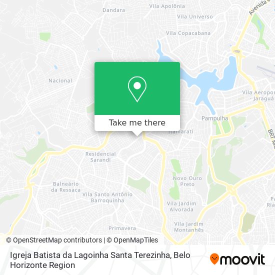 Mapa Igreja Batista da Lagoinha Santa Terezinha