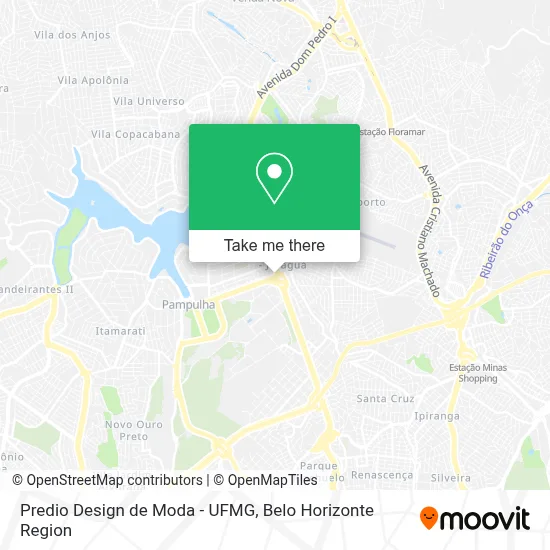 Predio Design de Moda - UFMG map