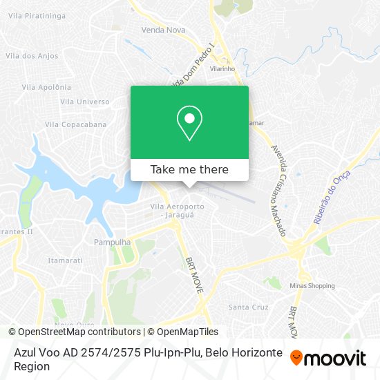 Azul Voo AD 2574 / 2575 Plu-Ipn-Plu map
