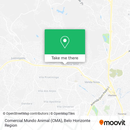 Comercial Mundo Animal (CMA) map