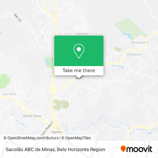 Sacolão ABC de Minas map