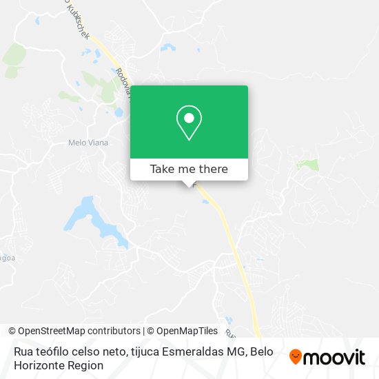Rua teófilo celso neto, tijuca Esmeraldas MG map