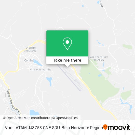 Voo LATAM JJ3753 CNF-SDU map
