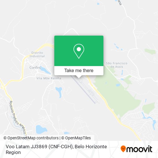 Voo Latam JJ3869 (CNF-CGH) map