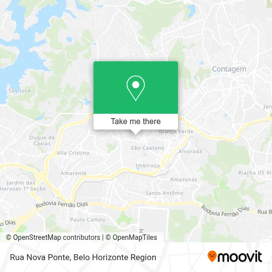 Rua Nova Ponte map
