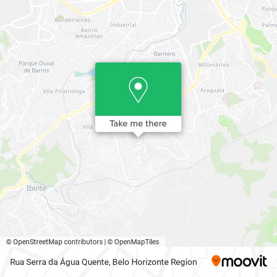 Mapa Rua Serra da Água Quente