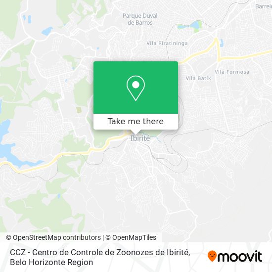 CCZ - Centro de Controle de Zoonozes de Ibirité map
