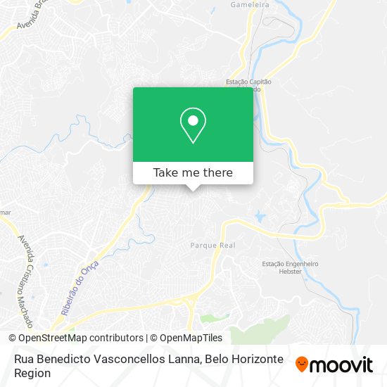 Mapa Rua Benedicto Vasconcellos Lanna