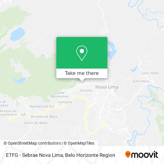 ETFG - Sebrae Nova Lima map