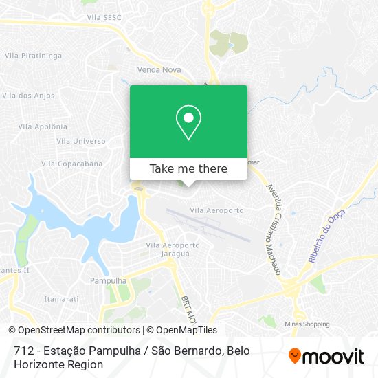 712 - Estação Pampulha / São Bernardo map