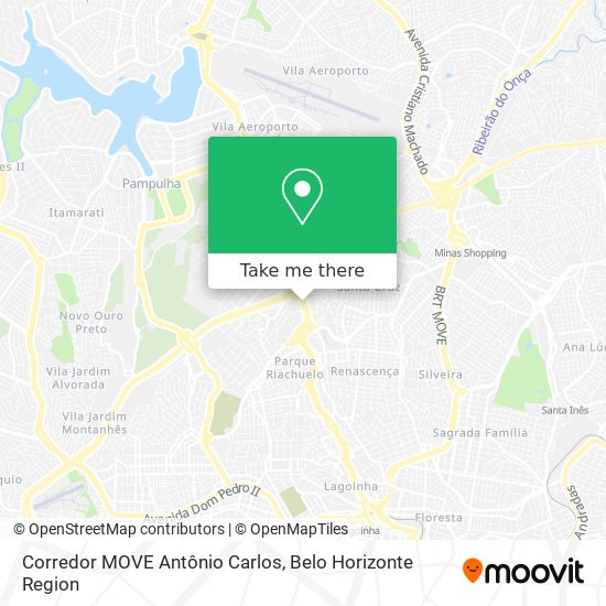 Corredor MOVE Antônio Carlos map