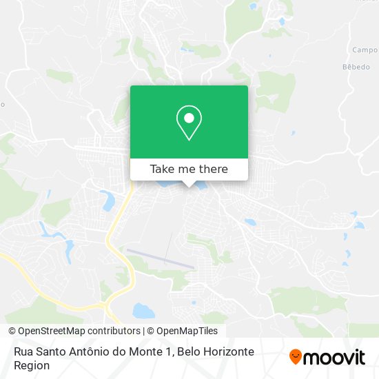Rua Santo Antônio do Monte 1 map
