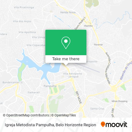 Mapa Igreja Metodista Pampulha