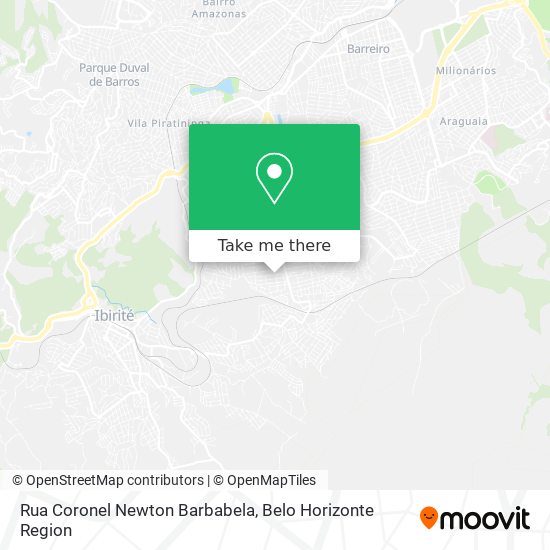 Mapa Rua Coronel Newton Barbabela