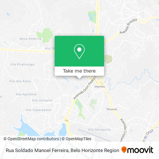 Mapa Rua Soldado Manoel Ferreira