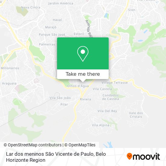 Lar dos meninos São Vicente de Paulo map