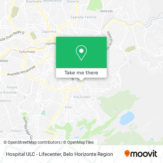 Hospital ULC - Lifecenter map