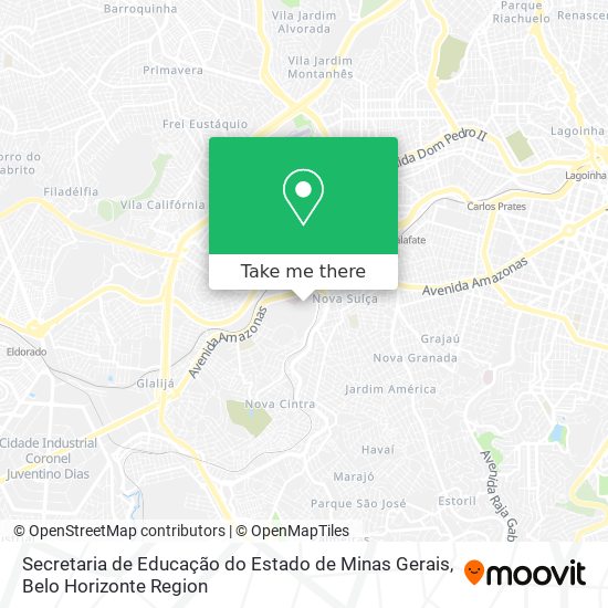 Secretaria de Educação do Estado de Minas Gerais map