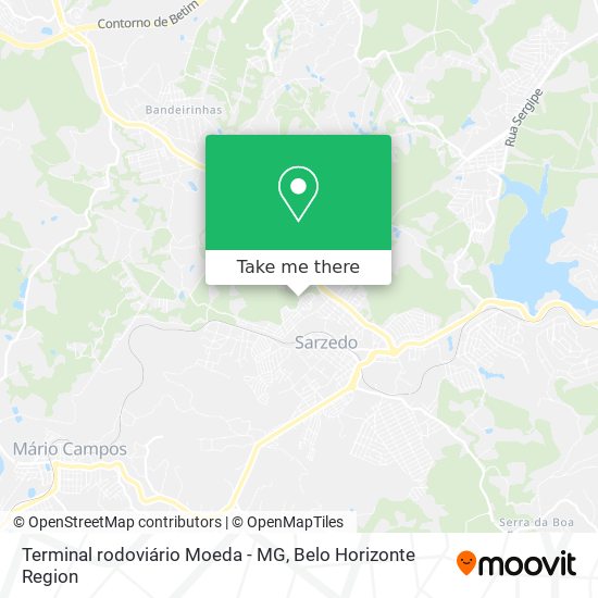 Terminal rodoviário Moeda - MG map