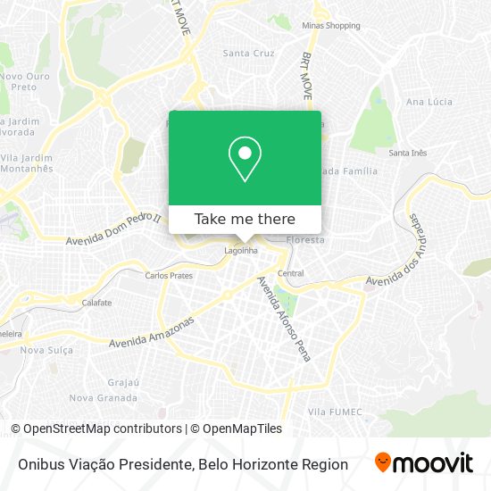 Onibus Viação Presidente map