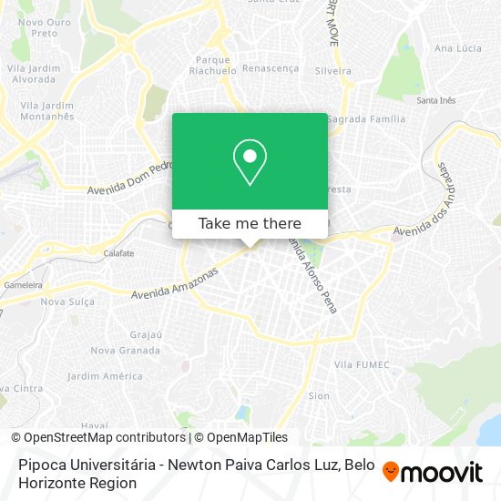 Pipoca Universitária - Newton Paiva Carlos Luz map