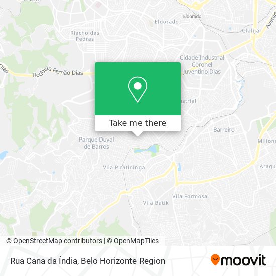 Rua Cana da Índia map