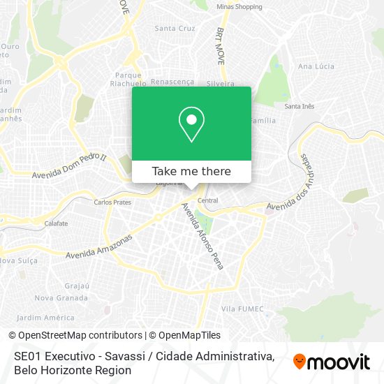 SE01 Executivo - Savassi / Cidade Administrativa map