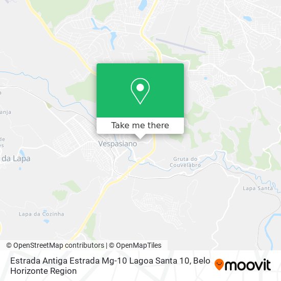 Estrada Antiga Estrada Mg-10 Lagoa Santa 10 map