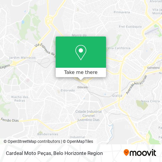 Cardeal Moto Peças map