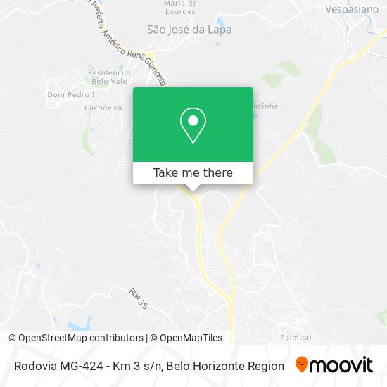 Rodovia MG-424 - Km 3 s/n map