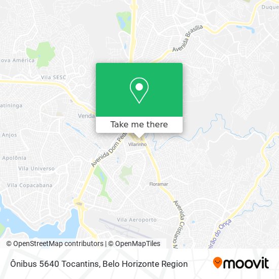 Ônibus 5640 Tocantins map