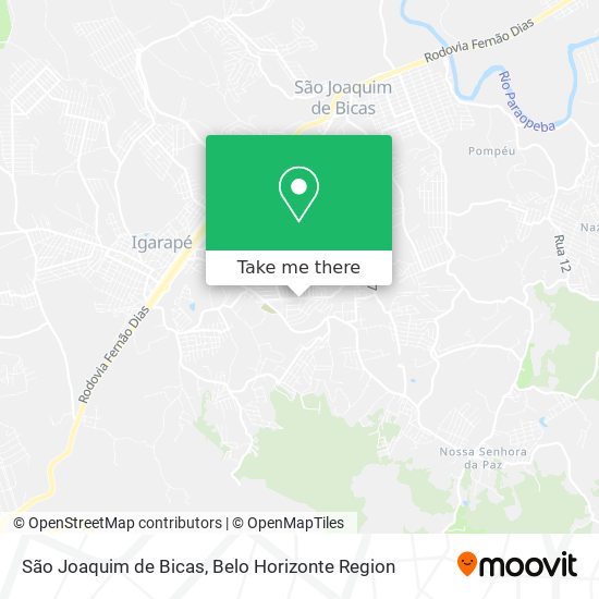 São Joaquim de Bicas map