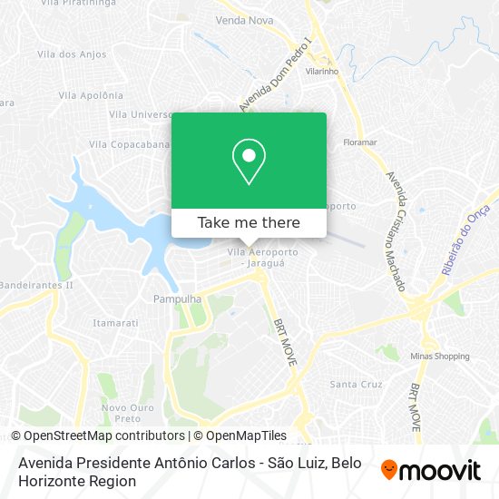 Avenida Presidente Antônio Carlos - São Luiz map