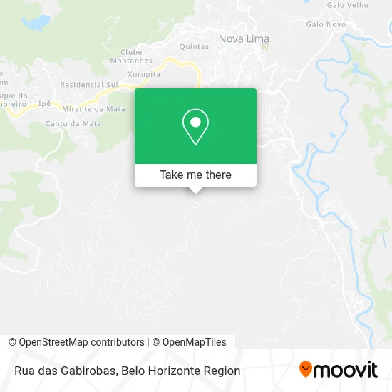 Rua das Gabirobas map