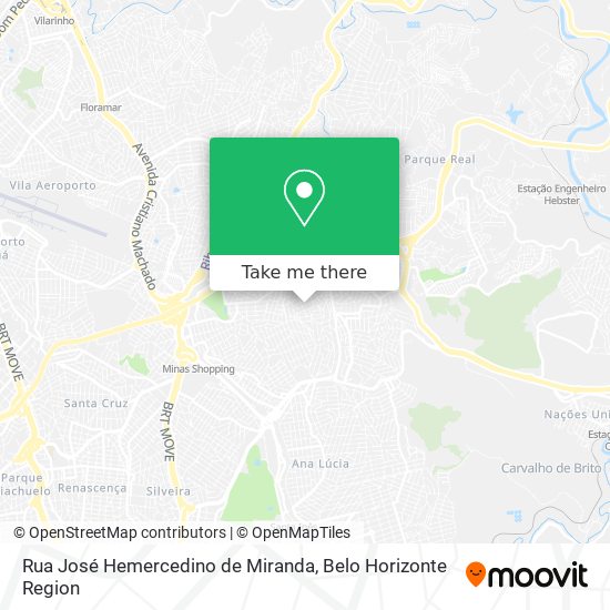 Mapa Rua José Hemercedino de Miranda